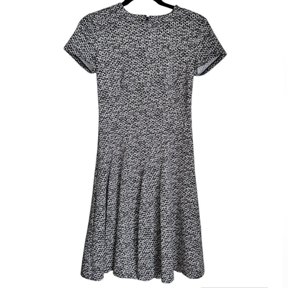 Michael Kors Houndstooth Dress Size 0 mini fit and flare short sleeve zip up